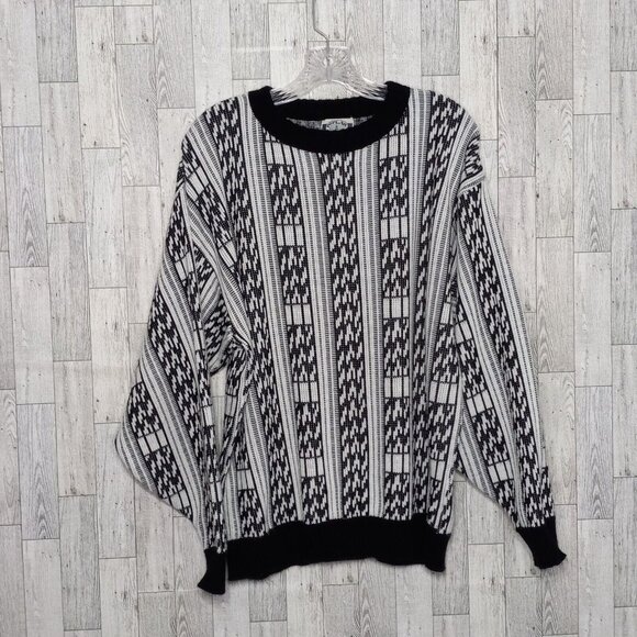 Poplar Classics Sweater Men's XL Vtg 80's Acrylic Dadcore Normcore Grandpacore - Picture 2 of 14